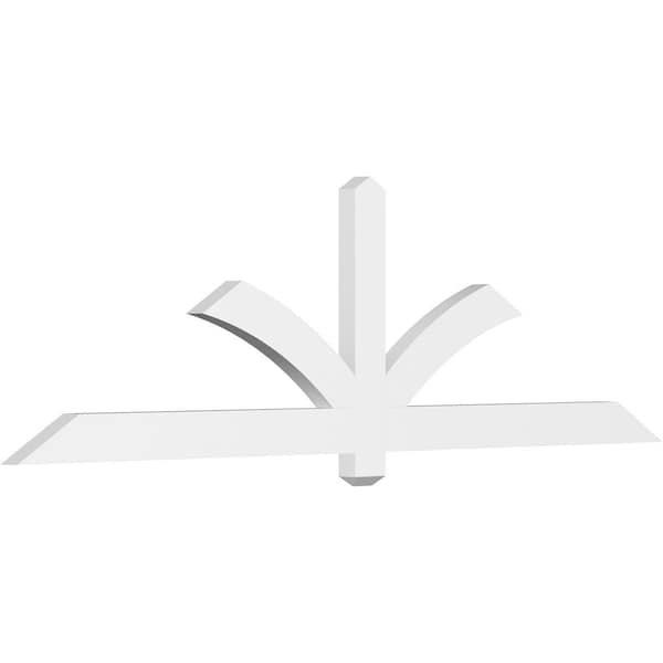 Ekena Millwork Redmond Architectural Grade PVC Gable Bracket, 84"W x 24 1/2"H x 2"D x 4"F, 7/12 Pitch GBP084X25X0204RED00 - main